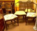 Set of Four Federalstyle Mahogany Dining Side Chairs