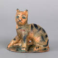 Stahl redware figure of a cat