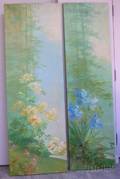 Two French School Oil on Canvas Floral Landscapes