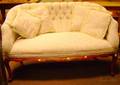 Louis XV Style Upholstered Carved Maple Settee
