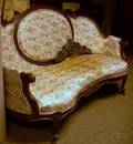 Victorian Upholstered Carved Rosewood Settee