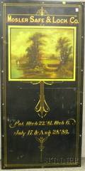 Handpainted Landscapedecorated Mosler Safe  Lock Co Steel Safe Door Panel