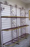 Large French Iron and Brass Bakers Bread Rack