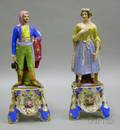 Pair of French Porcelain Figural Spill Vases