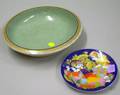 Royal Copenhagen Crackle Glazed Porcelain Bowl and a RosenthalWiinblad Orientalische Nachtmusik Overture Dish