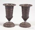 Pair of Classical Style Small Bronze Urns