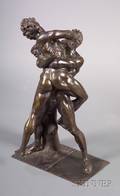 Bronze Figural Group of Hercules and Antaeus