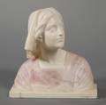 Continental Alabaster Bust of Jeanne dArc
