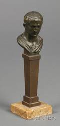 Small Bronze Grand Tour Bust of Julius Caesar