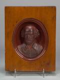 Wedgwood Glazed Redware High Relief Portrait Plaque