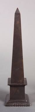 Continental Painted Bronze Obelisk