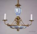 Wedgwood Light Blue Jaspermounted Threelight Chandelier