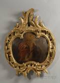 Large Spanish Painted and Gilded Wall Plaque