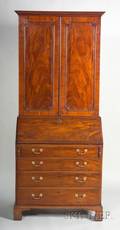 George III Mahogany Bureau Bookcase