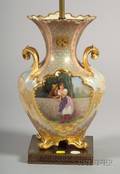 Austrian Porcelain Vasiform Lamp Base
