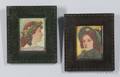 American School 20th Century Lot of Two Arts  Crafts Style Portraits