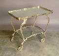 Silver plated tea cart