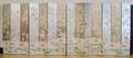 Japanese fourteen panel folding screen