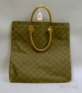 Monogram Pattern SatchelStyle Leather Handbag