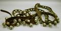 Two Leather Straps of Silvered Metal Sleigh Bells