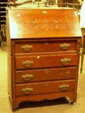 Late Victorian Cherry Slantlid Writing Desk