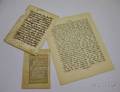 Three Manuscript Pages