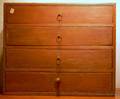 Small Redstained Pine Dovetailconstructed FourDrawer Wall Cabinet
