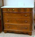 Empire Marbletop Mahogany Veneer Bureau with Mirror
