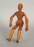 Carved pine articulated artist model 19th c
