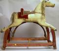 19th Century Carved and Painted Wooden Gliding Horse