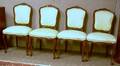 Set of Four Louis XV Style Upholstered Carved Beechwood Side Chairs
