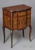 Rococostyle Marbletop Marquetry TwoDrawer Stand