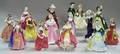 Fourteen Royal Doulton and Coalport Porcelain Figures