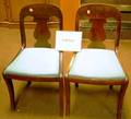 Set of Six Classical Mahogany and Mahogany Veneer Side Chairs and a Stenciled Boston