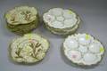 Two Sets of Limoges Giltdecorated Porcelain Oyster Plates