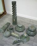 Group of Green Marble Pedestal Fragments