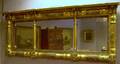 Classical Giltwood and Gesso Tripart Overmantel Mirror
