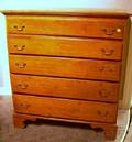 Chippendale Cherry FiveDrawer Bureau