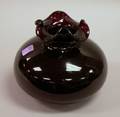 Amethyst Blown Glass Ruffled Rim Vase