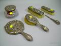 Sixpiece Art Nouveau Sterling Silver Dresser Set