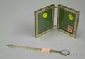 Sterling Silver Desk MagnifierRulerPaper Knife and a Small Folding Twopart Table Frame