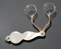 Pair of French MotherofPearl and 18kt Gold Scissor Glasses