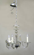 Colorless glass chandelier