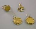 1852 Liberty Head Dollar Ring a Pair of 1927 Indian Head 2 12 Dollar Earrings and a Gold Nugget Pendant