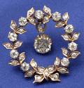 Antique Diamond Wreath PendantBrooch