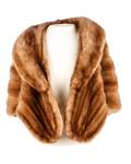 1950s Light Brown Mink Fur Bolero Stole