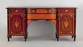 English Regency style mahogany and satinwood sideboard late 19th c