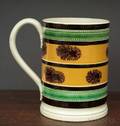 Mochaware Pint Mug with Seaweed Decoration