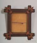 Painted Oak Leaf and Acornadorned Wooden Frame
