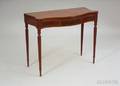 Federal Mahogany Carved and Inlaid Serpentinetop Card Table